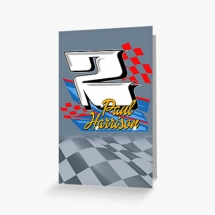 2 Paul Harrison Brisca F1 Stock Car Racing Greetings card
