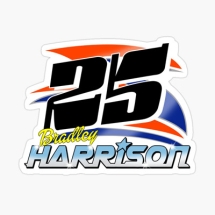 25 Bradley Harrison Brisca F1 Stock Car Racing sticker