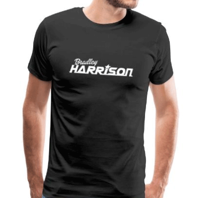 25 Bradley Harrison Brisca F1 Stock Car Racing name white tshirt