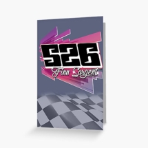 526 Finn Sargent Brisca F1 Stock Car Racing greetings card