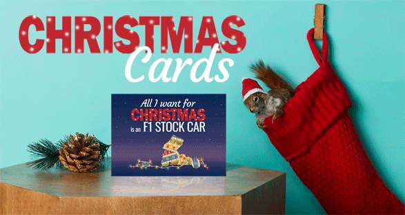 Stock Car Racing Christmas Cards