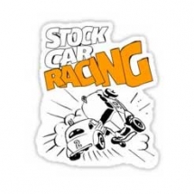 Stock Car Racing Retro Racing Sticker